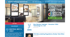 Desktop Screenshot of digitalsignagefederation.org